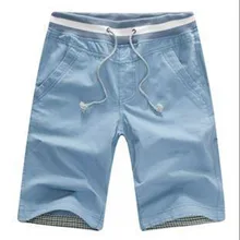 Горячие модные удобные хлопковые шорты мужские пляжные шорты, брюки мужские s повседневные однотонные шорты Мужская одежда P62