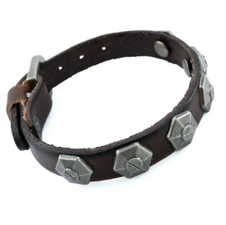 

Wholesale high quality punk cowhide bracelet,fashion jewelry,100% genuine leather,handmade jewelry S027