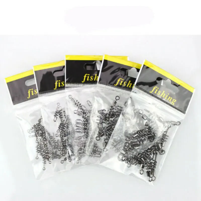 

100 Pcs Screw Rolling Fishing Swivel Snap Swivel Connector Cork Screws KH889
