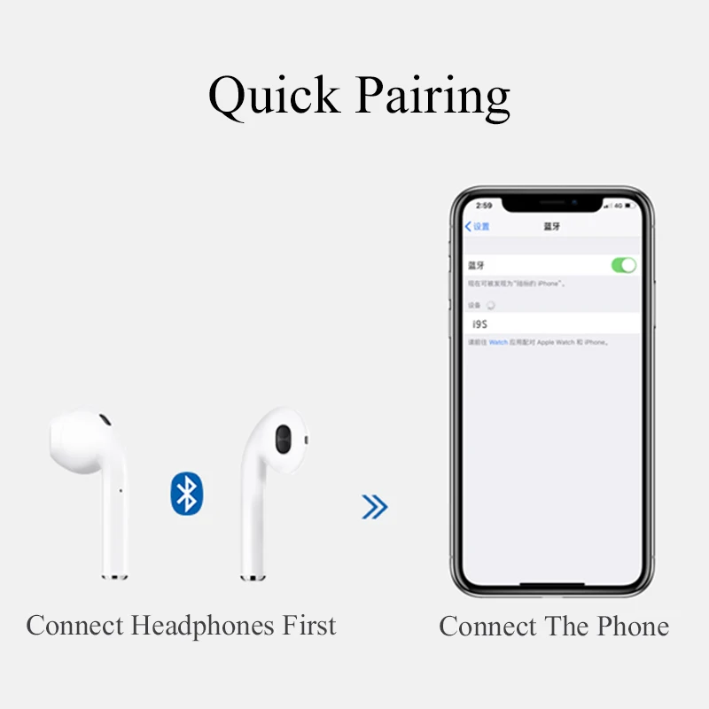 I9s Bluetooth наушники Беспроводной движение 3D стерео Встроенный микрофон игровая