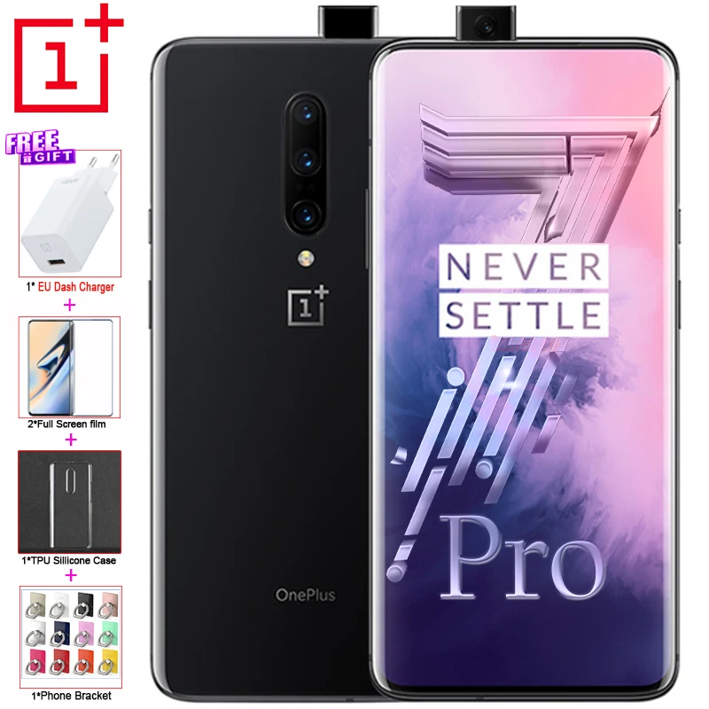 

Global ROM Oneplus 7 Pro Mobile Phone 6.67" 90GHz 2K 6/8G RAM 128/256G ROM Snapdragon 855 48MP 3x ZOOM Camera 4000mAh NFC Phone