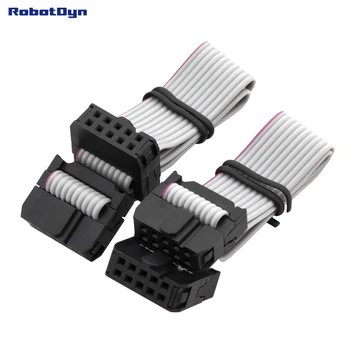 

IDC cable 2 pcs for connecting controller of 3D printer, IDC 2x5 F/F 6" (300mm)