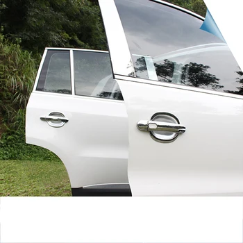 

lsrtw2017 chrome abs car door bowl handle trims decoration for volkswagen tiguan 2007-2017 2016 2015 2014 2013 2012 2011 2020