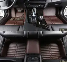 Personalizar esteras del piso del coche de cuero pie universal alfombra alfombras de auto para passat cc jetta polo escarabajo soul cerato ix35 accesorios