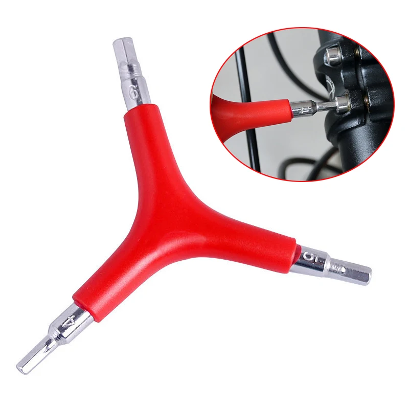 Best High Quality 3 In 1 Bike Tools Y Type Hex Wrench Spanner Bicycle Repair Tools 4 5 6mmTrigeminal Hex Wrench Cycling Accessories