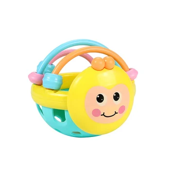 

Soft Rubber Baby Toys Newborn Baby Rattle Toys Cartoon Teether Ball Toddler Infant Mobile Toys Hand Knocking Dumbbell Speelgoed