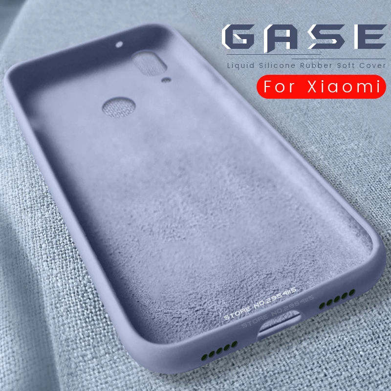 Чехол для xiaomi mi 9 8 lite light se note 10 мягкий чехол из жидкого силикона и резины