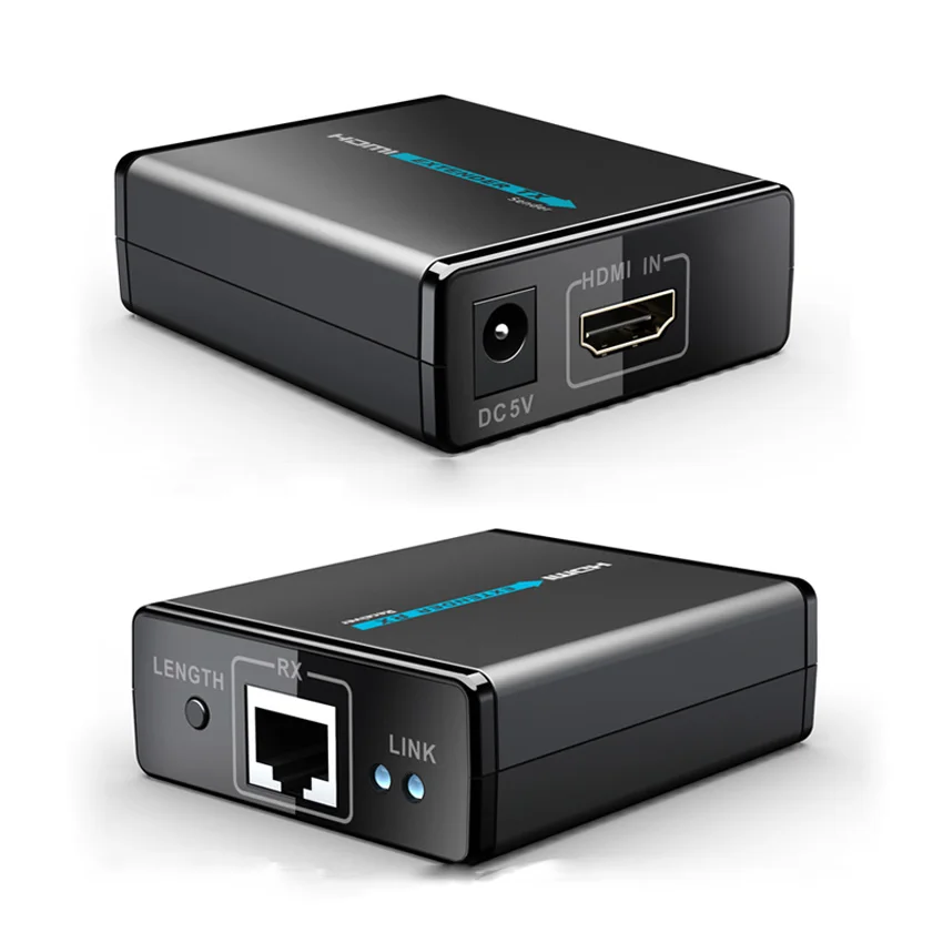 New 50m HDMI Extender Transmitter Receiver Sender with RJ45 LAN Interface CAT6 Signal Network Cable For