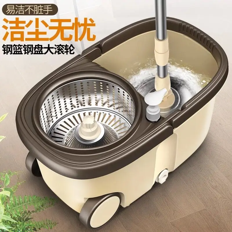 

Household Magic Spin Mop Bucket Kitchen Bathroom Cleaning Tools Double Drive Hand Pressure Rotating Mop Cleaning Mop Bucket