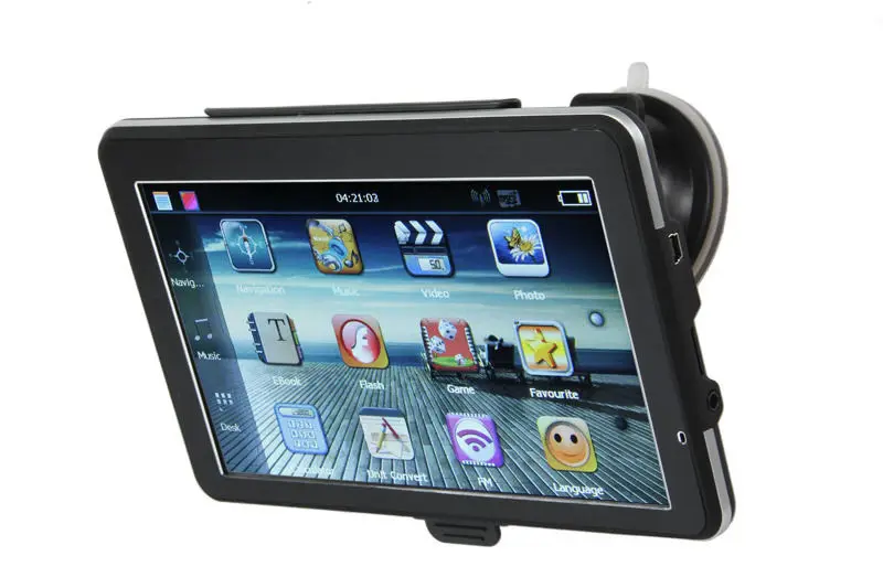 Портативный Автомобильный GPS навигатор 7 дюймов HD TFT Bluetooth AV IN Fm 4 Гб новейшая