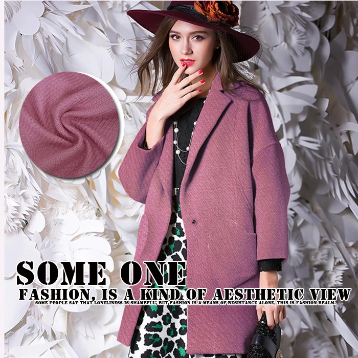 

High-end fashion 100% wool twill weave fabric overcoats Dress Skirts wool fabric autumn and winter coat wool cloth