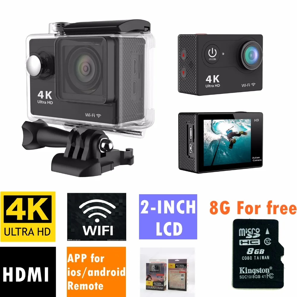 

Action Camera Sport deportiva Original EKEN H9 Ultra 720PHD 4K WiFi 1080P 60fps 2.0 LCD 170D Go Waterproof Pro video