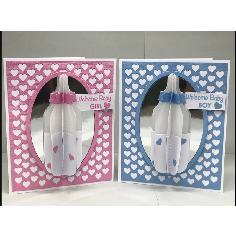

3D Rotating Baby Bottle Metal Cutting Dies Stencils For DIY Scrapbooking Album Photo Paper Cards Crafts Embossing 2019 New Dies