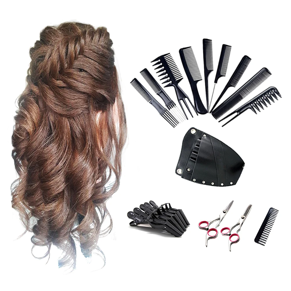 Women 50 Real Human Hair Hairdresser Mannequin Head Hairstyles