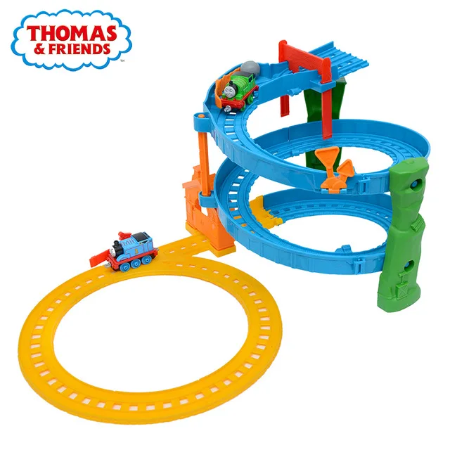 

In Stock Thomas and Friends Of The Rotating Track Suit Thomas Alloy Rail Series Of Children's Educational Toys Kids Toy
