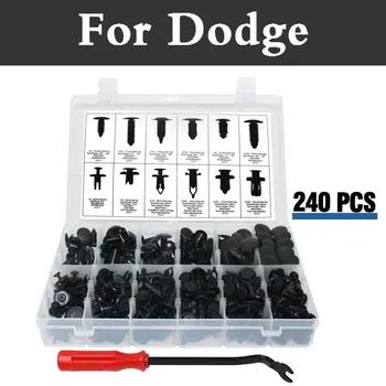 

240pcs Car Assortment Retainer Set Panel Body Assortment Set Storage Case Rivets For Dodge Journey Magnum Nitro Stratus Viper