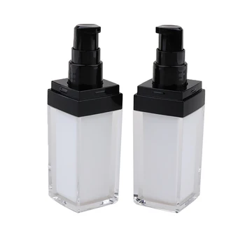 

2Pcs Plastic Empty Spray Bottle Travel Shampoo Lotion Container with Pump 30ml