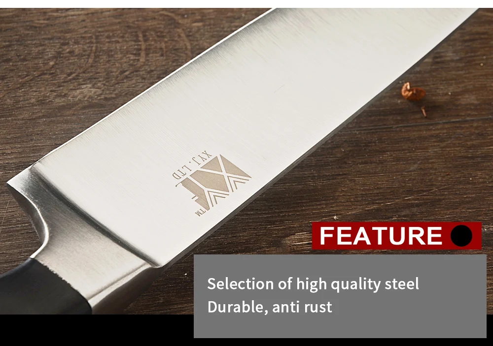 XYj немецкий кухонный нож полностью из высокоуглеродистой нержавеющей стали, кухонный нож, ультра острое лезвие, кухонный нож, шеф-повара, рекомендуем