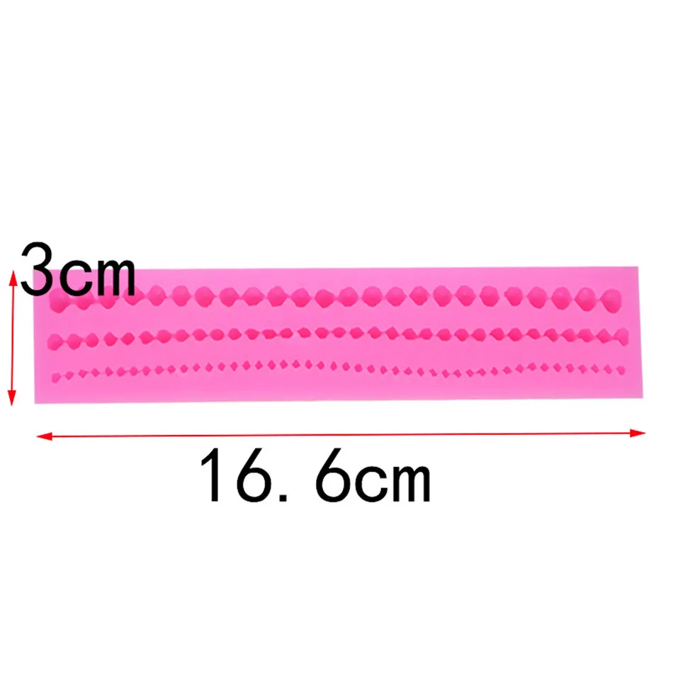 3 размера полезные DIY милые жемчужные струнные бусины силиконовые формы для украшения торта помадка формы для выпечки бисерные формы глиняные формы инструменты