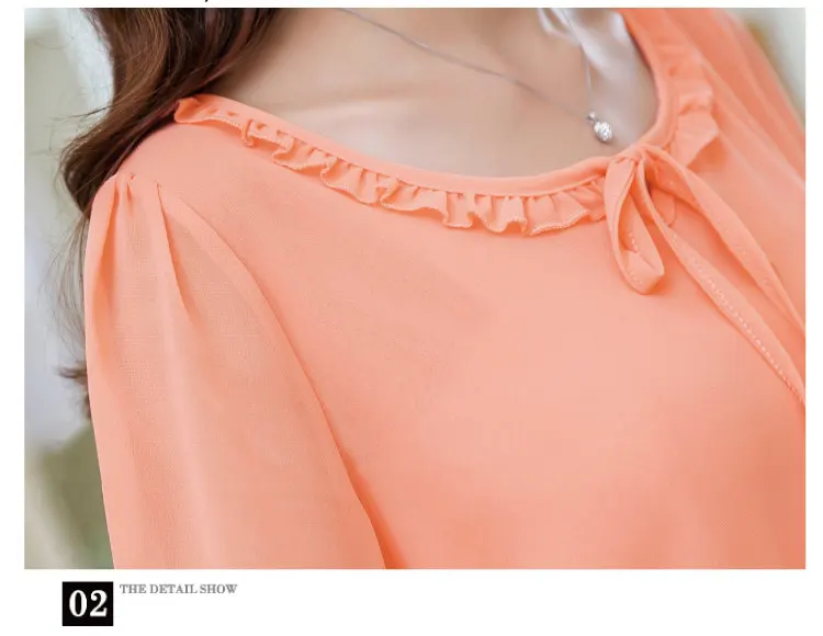 S-4XL Plus Size Tops Women 2019 New Fashion Bow Long Sleeve Shirts Femme Casual Chiffon Blouse Autumn O-neck Ruffled Blusa Mujer  (13)