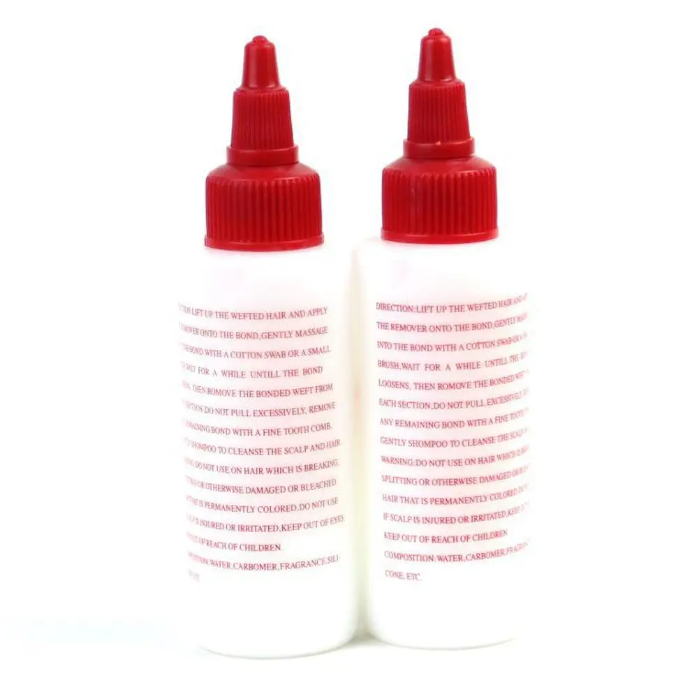 1/2 Bottle 2Floz White Hair Bond Glue Wig adhesive Remover Liquid Hairpiece Weaving Hairstyling Tool Salon Hair Extension Tool