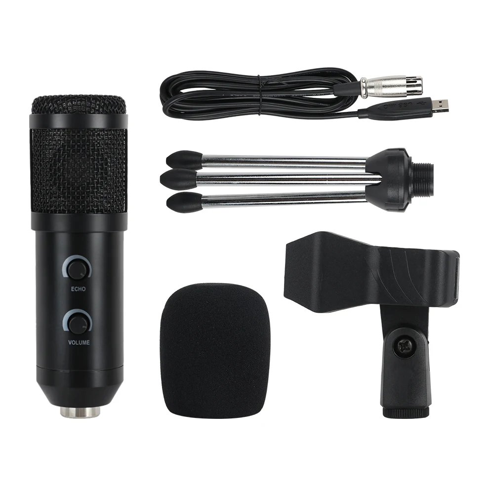 

METAL BM800 Condenser Microphone USB Studio Sound Recording Broadcasting with Reverberation Echo Function