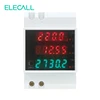 Medidor de energía Digital ELECALL D52-2047 carril DIN medidor de energía voltímetro de AC80-300V AC 0-100A amperímetro ► Foto 1/6