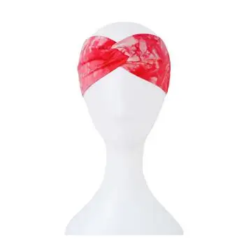 1 шт., эластичная повязка для волос с принтом «Tie Dye», женские аксессуары для волос, тюрбан, повязка на голову, повязка на голову, бандана - Цвет: 8