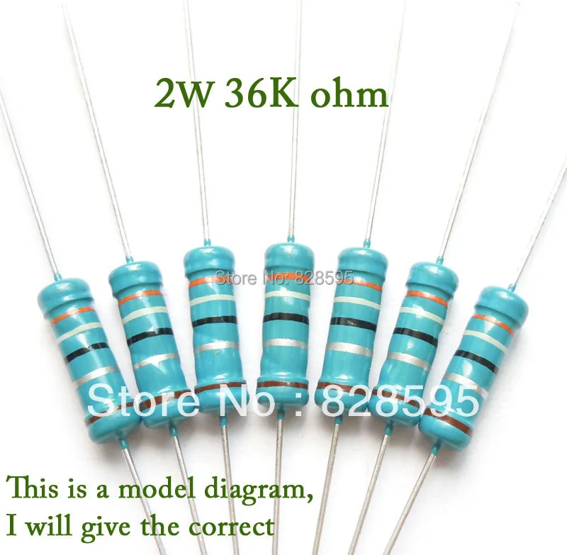 2 W 0,1 ohm 0R1 ohm, резистор с постоянным сопротивлением металлическая пленка сопротивление резисторов+/-1%(200 шт