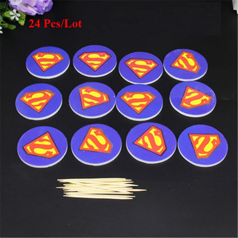 

super hero party supplies cake topper baby 1st birthday boy decorations cupcake toppers birthday party super man topper