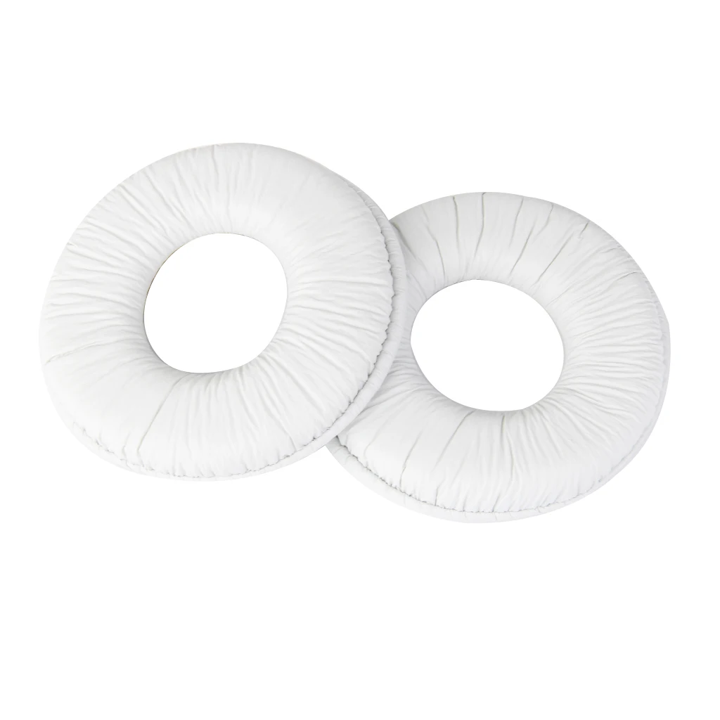 Protein Leather Earpads Replacement Earpad Ear Pads Cushion for Sony MDR-V150 V250 V300 V100 V200 V400 ZX100 ZX110 White