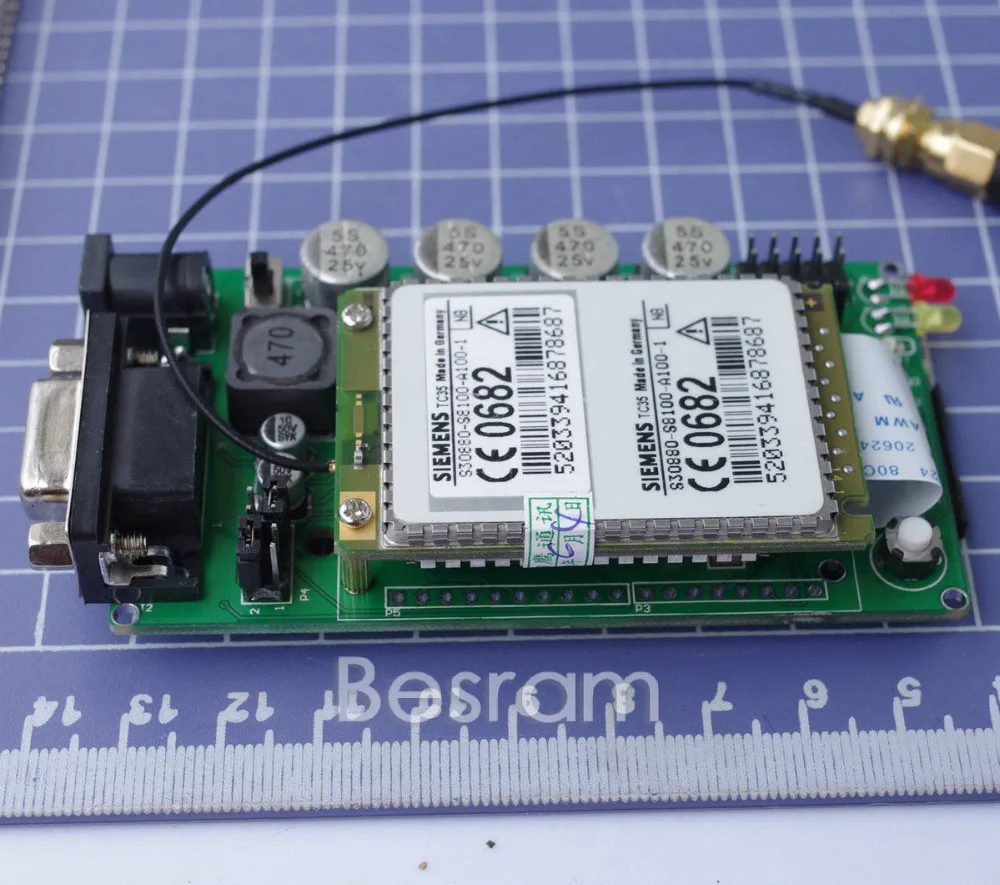 SMS GSM TC35i макетная плата Модуль UART/RS232 ttl w алюминиевая коробка