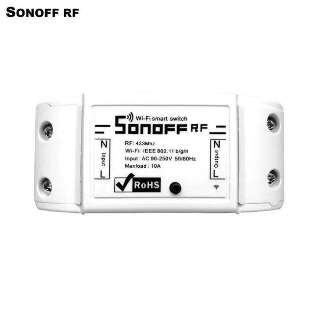 1 шт Sonoff Wi-Fi модуль коммутатора, Беспроводной удаленного Управление 433 МГц умный дом переключатель, умный дом Wi-Fi Модуль Автоматизации 90 V-250 V 10A