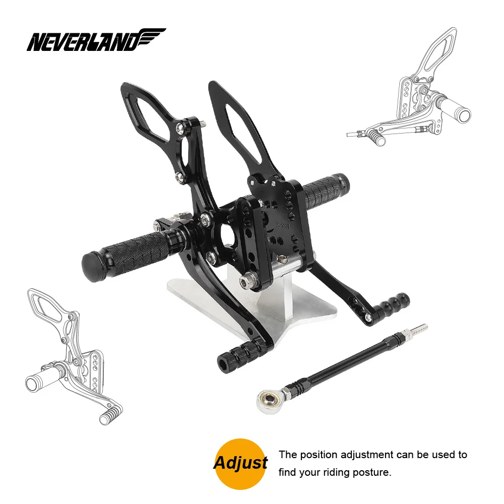 

Motorcycle Adjustable Accessories Parts Rear Footrests Set Foot Pegs Rests For SUZUKI GSX-R1000 2005 2006 K5
