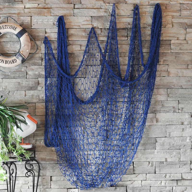 Mediterranean Blue Fishing Net For Wall Nautical Home