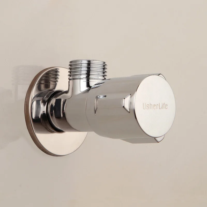 Buy Usherlife 2pcs Chrome Brass Angle Valve Bathroom Plumbing Parts