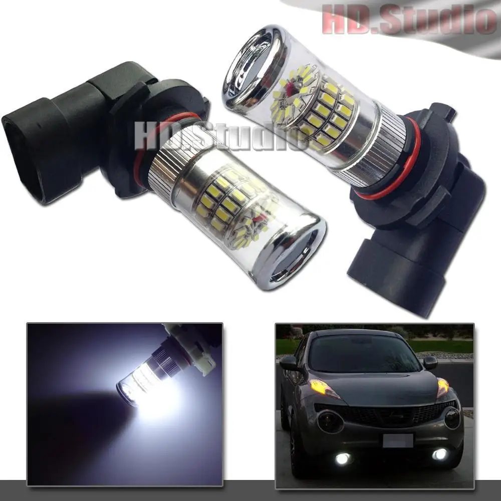 

2pcs X-Bright White 48-SMD 9006 LED Bulbs Reflector Mirror Design For Fog Lights