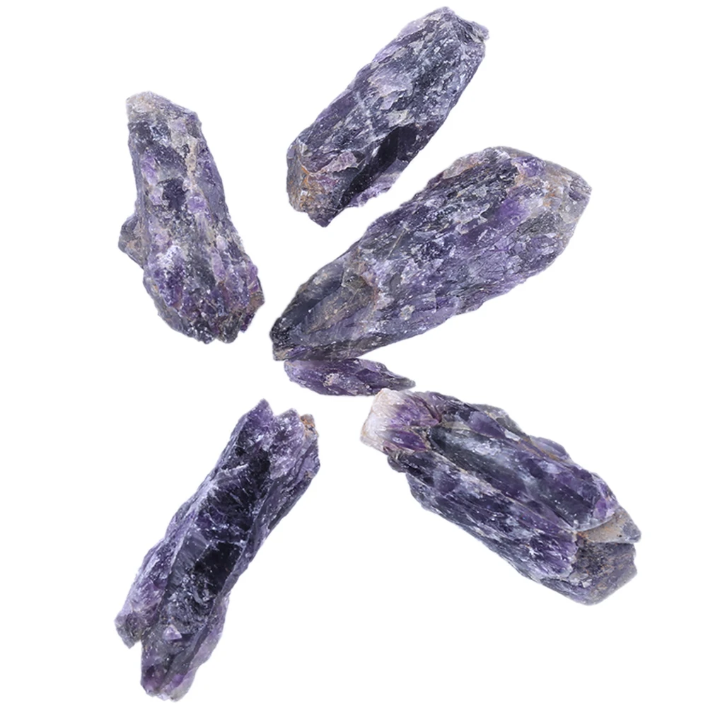 50 г фиолетовый жезл домашний декор аквариум Аметист точка кристалл камень браслеты минеральный образец природный гравий занавес кварц рок