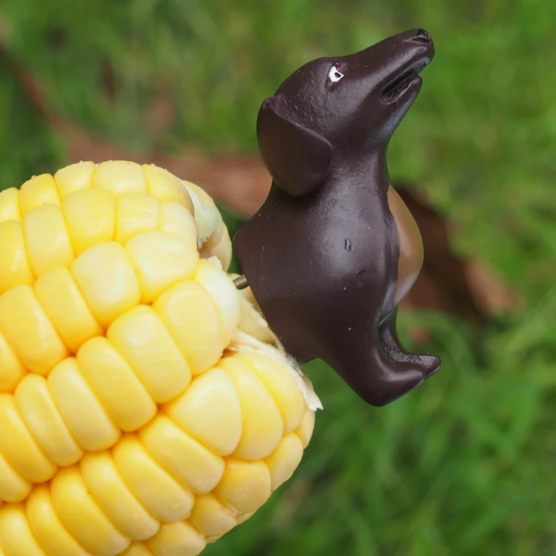 

8pcs Dog Corn Holders Set of 4 Animal Shaped Fruit Fork Pick Corn Holder BBQ Skewers Kitchen Cook Panic Utensil Accessories Tool