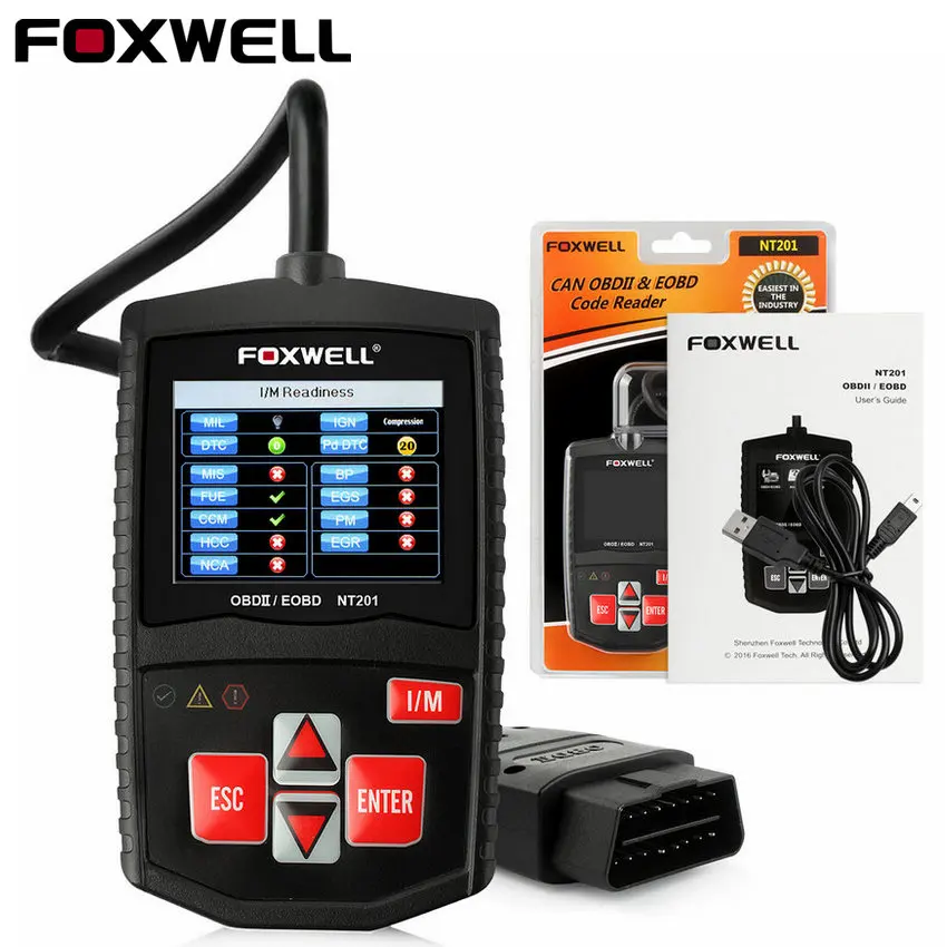 Бд obd2 автомобильной сканера Foxwell nt201 OBDII EOBD Двигатели для автомобиля код ошибки