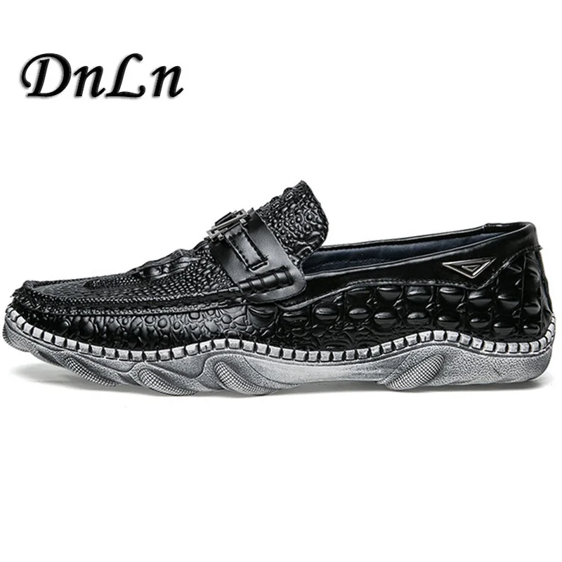 Crocodile Anti Chaussures Doux En Split Hommes Style Mocassins Occasionnels slip 30d50 Cuir white Black Conduite nxCxpUT8wq