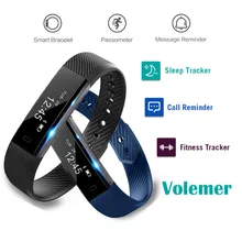 ID115 Смарт Браслет Фитнес трекер шаг счетчика SmartBand Часы Будильник вибрации браслет для Android 4.4 IOS 7.1