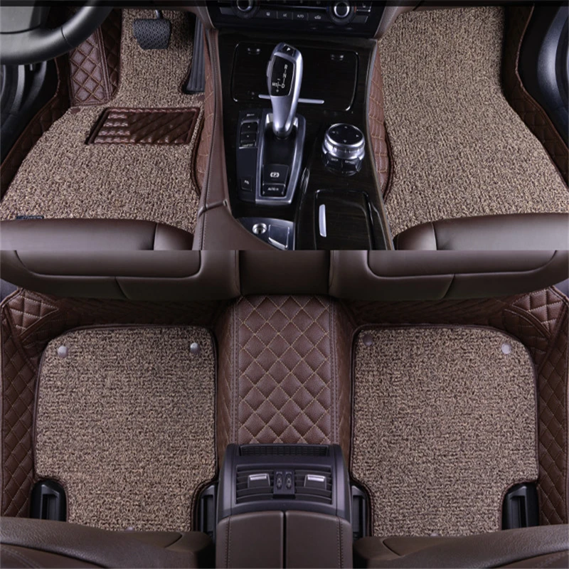 Leather Wire Car Floor Mats For Cadillac SLS ATS/L XTS CTS CT6 SRX XT5