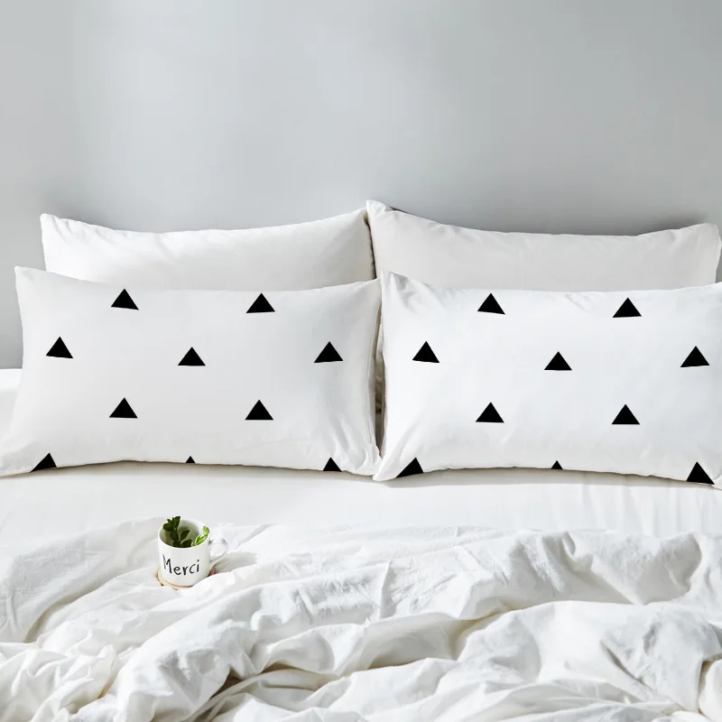 

YLW 2Pcs Pattern Bedding Pillow Case Couple Lovers Home Bedroom Pillow Cover 50x75CM/50x90CM Gift Pillowcase Multi-Patterns