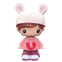 Творческий милый мультфильм приборной панели автомобиля украшения Прекрасные куклы мультфильм автомобиль мило покачал глава украшения