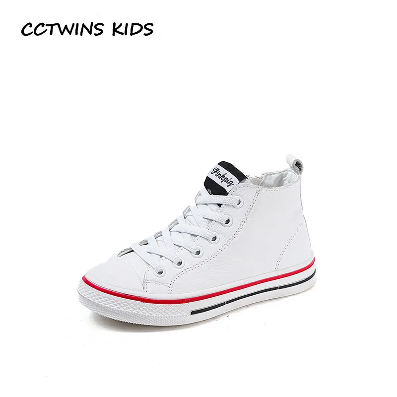 

CCTWINS KIDS 2019 Spring Children Fashion High Top Sneaker Baby Genuine Leather Trainer Boy Brand Sport sHOE Girl FH2387