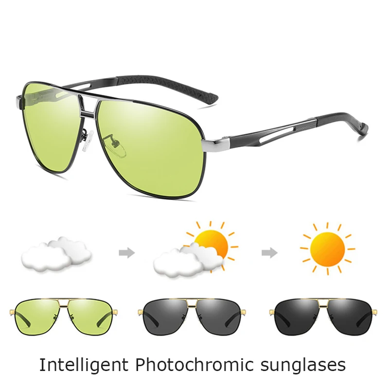 

BELMON Polarized Sunglasses Men Brand Designer Driver Intelligent Photochromic Sun Glasses For Male Driving Goggles UV400 ZY229