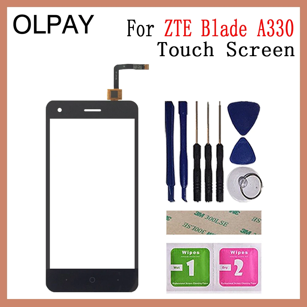 OLPAY 5,0 ''мобильный телефон для zte Blade A330 A 330 сенсорный экран стекло дигитайзер панель объектив сенсор инструменты Бесплатный клей+ салфетки