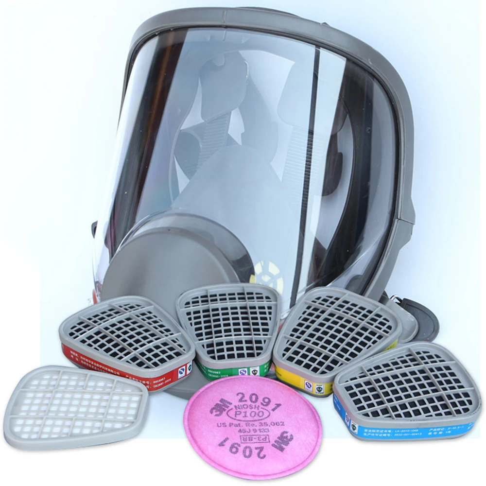 

Full face 6800 gas mask mask large size respirator spray paint chemical laboratory medical safety mask