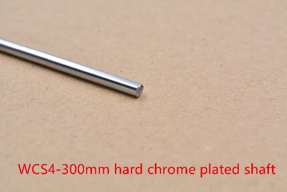 

3D printer rod shaft WCS 4mm linear shaft length 300mm chrome plated linear guide rail round rod shaft 1pcs